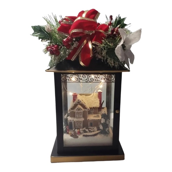 The Bradford Exchange Thomas Kinkade Sparkle of the Season Lantern “Joy” - Picture 5 of 11